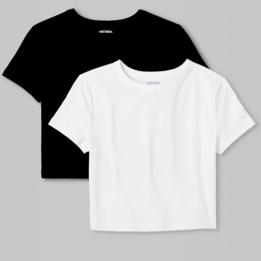 Women's crop Short Sleeve 2 pack Bundle T-Shirt -Wild Fable™ XL